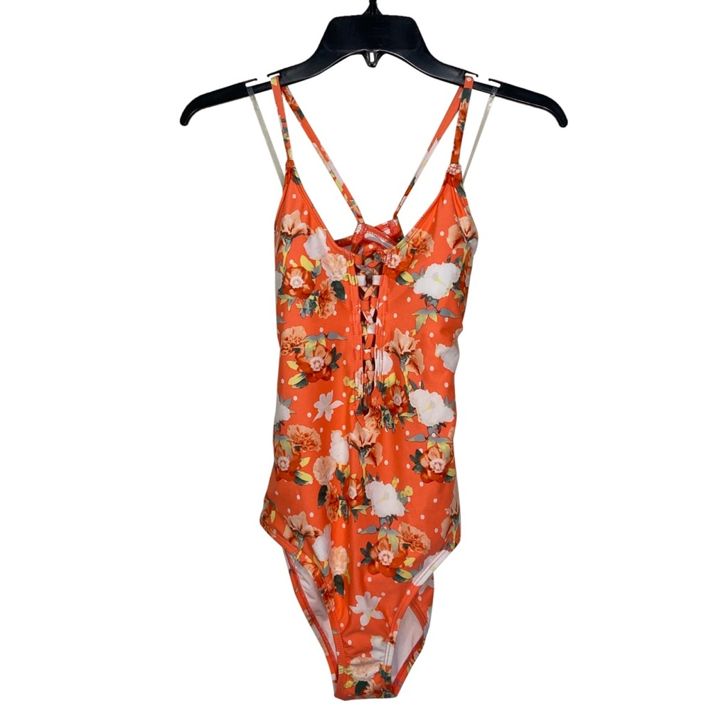 Laundry by Design Floral One Piece Swim NWOT
